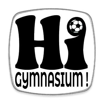 SCHULE GYMNASIUM FUßBALL - Viereckiger Kühlschrankmagnet - Weiß - Vorne
