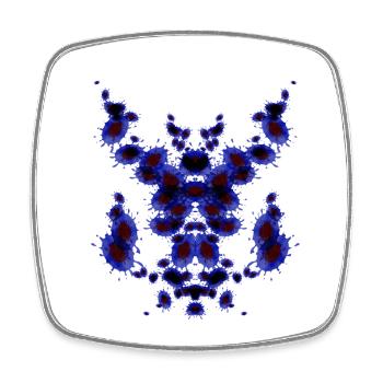Pipe Chess Blue - Square fridge magnet - white - Front