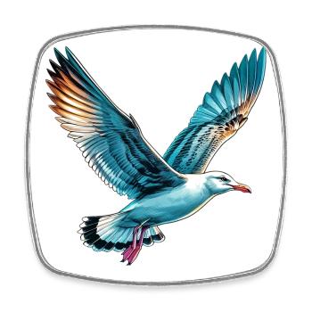 Gull - Square fridge magnet - white - Front