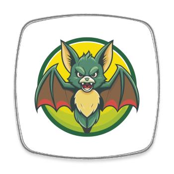 chauve-souris mignon Kawaii dessin animé Clipart Animal de compagnie - Magnet carré - blanc - Devant