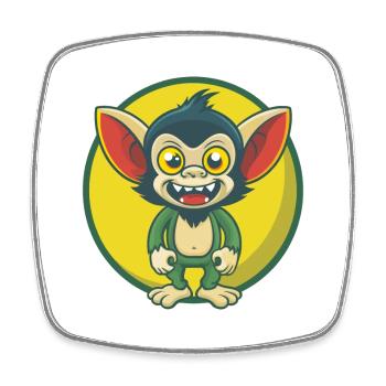 Aye Aye Niedliche Kawaii Cartoon Clipart Haustier Tier - Viereckiger Kühlschrankmagnet - Weiß - Vorne