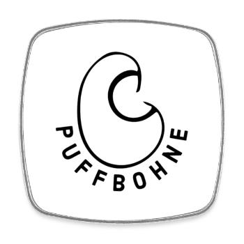 Fève soufflée d’Erfurt - Magnet carré - blanc - Devant