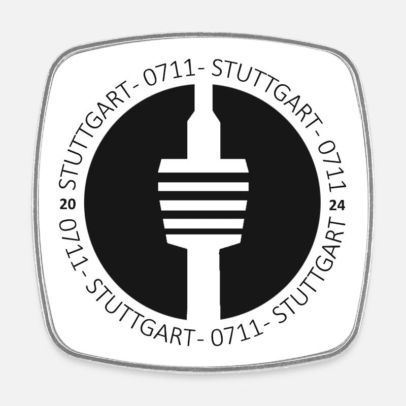 Stuggi 0711 - Magnet carré - blanc