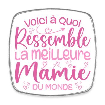 Cadeau Meilleure Mamie du Monde Cadeau Super Mamie - Magnet carré - blanc - Devant