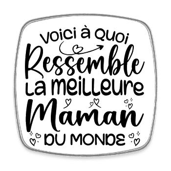 Cadeau Meilleure Maman du Monde Cadeau Super Maman - Magnet carré - blanc - Devant
