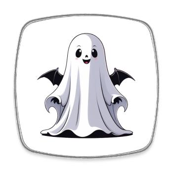 Halloween Gespenst - Viereckiger Kühlschrankmagnet - Weiß - Vorne