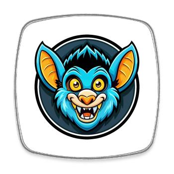 Aye Aye Bunte Kawaii Cartoon Figur Clipart - Viereckiger Kühlschrankmagnet - Weiß - Vorne