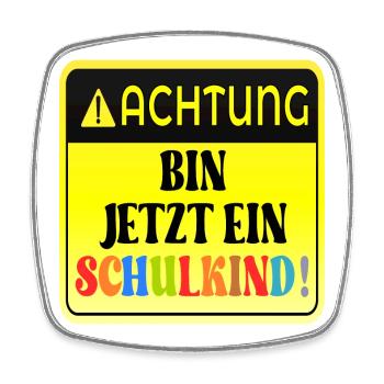 EINSCHULUNG SCHULKIND GRUNDSCHULE - Viereckiger Kühlschrankmagnet - Weiß - Vorne