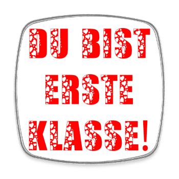 SCHULANFANG DU BIST ERSTE KLASSE - Viereckiger Kühlschrankmagnet - Weiß - Vorne