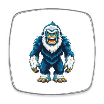 Yeti Cool Kawaii Cartoon Character Clipart - Square fridge magnet - white - Front