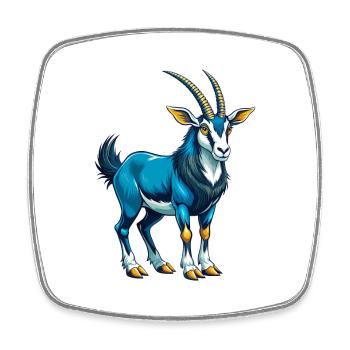 Oryx Cool Kawaii Dessin animé Personnage Clipart - Magnet carré - blanc - Devant