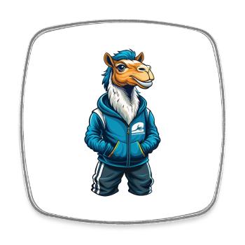 Kamel Cool Kawaii Cartoon Charakter Clipart - Viereckiger Kühlschrankmagnet - Weiß - Vorne