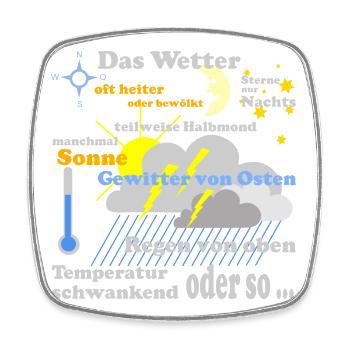 Stimmungsvoller Wetter- und Naturmotiv - Viereckiger Kühlschrankmagnet - Weiß - Vorne