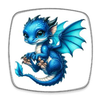 Dragon - Square fridge magnet - white - Front