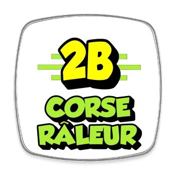 Corse râleur - Magnet carré - blanc - Devant