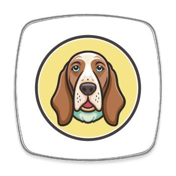Bracco Italiano Chien Race Dessin animé Kawaii Clipart - Magnet carré - blanc - Devant