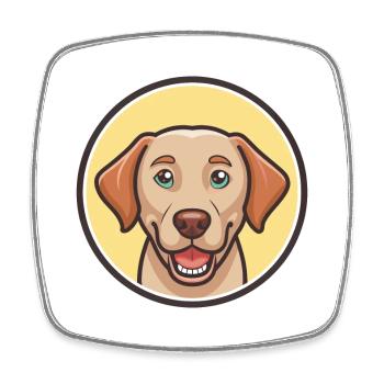 Chesapeake Bay Retriever Hunderasse Cartoon Kawaii - Viereckiger Kühlschrankmagnet - Weiß - Vorne