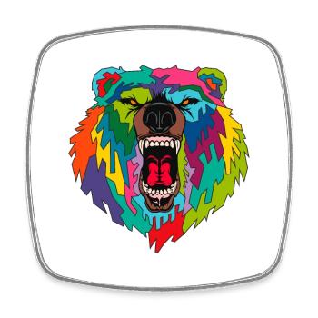 Urban Beast: Awaken Your Inner Bear - Square fridge magnet - white - Front