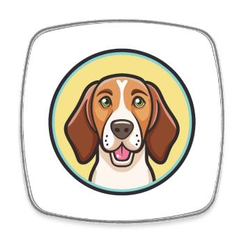 Kolumbianischer Fino Hound Hund Rasse Cartoon Kawaii Haustier - Viereckiger Kühlschrankmagnet - Weiß - Vorne