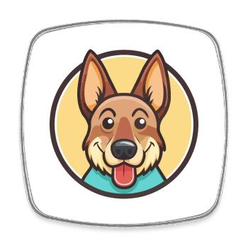 Cimarron Uruguayo Chien Race Dessin animé Kawaii Clipart - Magnet carré - blanc - Devant