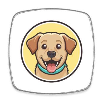 Florida Braune Hunderasse Karikatur Kawaii Clipart Haustier - Viereckiger Kühlschrankmagnet - Weiß - Vorne
