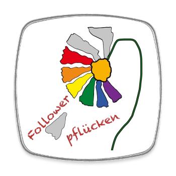 Blume der Liebe - Viereckiger Kühlschrankmagnet - Weiß - Vorne