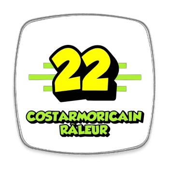 Costarmoricain râleur - Magnet carré - blanc - Devant