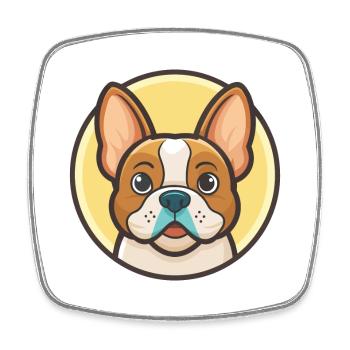 Grand Anglo Francais Blanc Et Orange Dog Breed Pet - Square fridge magnet - white - Front