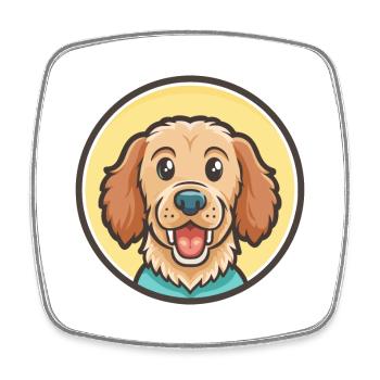 Grand Fauve De Bretagne Dog Breed Cartoon Kawaii - Square fridge magnet - white - Front