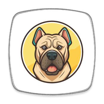 Presa Canario Chien Race Dessin animé Kawaii Clipart Animal de compagnie - Magnet carré - blanc - Devant