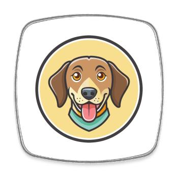New Zealand Huntaway Dog Breed Cartoon Kawaii Pet - Square fridge magnet - white - Front