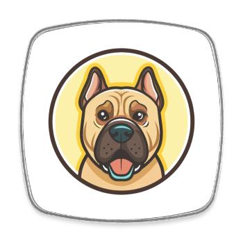 Perro De Presa Canario Hunderasse Cartoon Kawaii - Viereckiger Kühlschrankmagnet - Weiß - Vorne