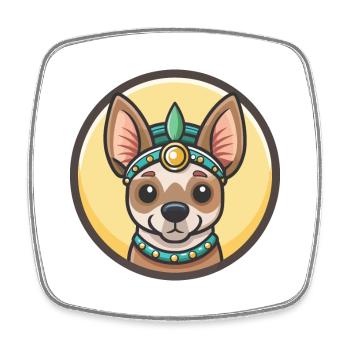 Peruvian Inca Orchid Dog Breed Cartoon Kawaii Pet - Square fridge magnet - white - Front