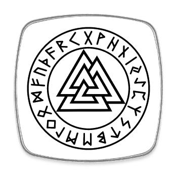 Valknut Runes Seal - Square fridge magnet - white - Front