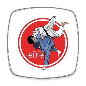 Nage-waza Judoka Fighters Martial Arts Judo - Square fridge magnet - white - Front
