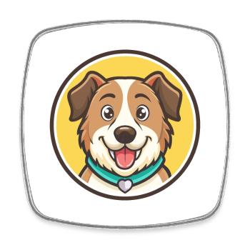 Slovensky Kopov Dog Breed Cartoon Kawaii Clipart - Square fridge magnet - white - Front