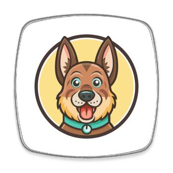 Uruguayen Cimarron Chien Race Dessin Animé Kawaii - Magnet carré - blanc - Devant