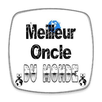 Meilleur Oncle du Monde - Magnet carré - blanc - Devant