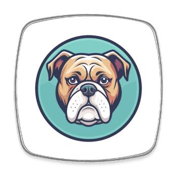 Alapaha Blue Blood Bulldog Dog Breed Funny Cartoon - Square fridge magnet - white - Front