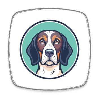 Ariege Pointer Hund Rasse Cartoon Kawaii Clipart - Viereckiger Kühlschrankmagnet - Weiß - Vorne