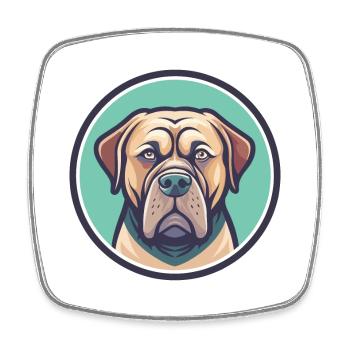 Alano Espanol Dog Breed Cartoon Kawaii Clipart Pet - Square fridge magnet - white - Front