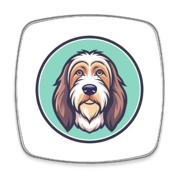 Basset Griffon Vendeen Hunderasse Karikatur Kawaii - Viereckiger Kühlschrankmagnet - Weiß - Vorne