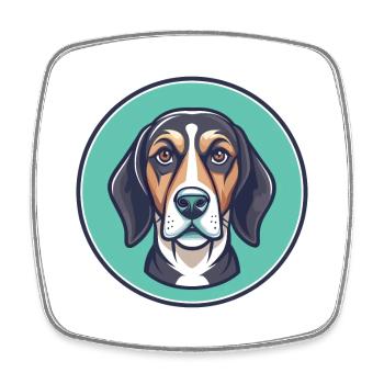 Banjara Hound Chien Race Dessin animé Kawaii Clipart Animal de compagnie - Magnet carré - blanc - Devant