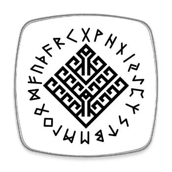 Yggdrasil (BR) - Square fridge magnet - white - Front