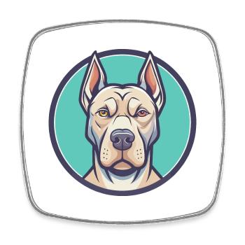 Argentino Chien Race Dessin Animé Kawaii Clipart Animal - Magnet carré - blanc - Devant