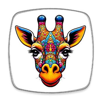Giraffe - Viereckiger Kühlschrankmagnet - Weiß - Vorne