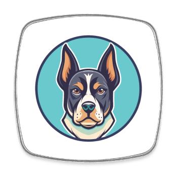 Bleu De Gascogne Dog Breed Cartoon Kawaii Clipart - Magnet carré - blanc - Devant