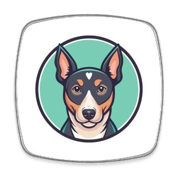 Ca Rater Mallorqui Hunderasse Karikatur Kawaii - Viereckiger Kühlschrankmagnet - Weiß - Vorne