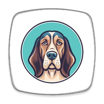 Bracco Italiano Chien Race Dessin animé Kawaii Clipart - Magnet carré - blanc - Devant