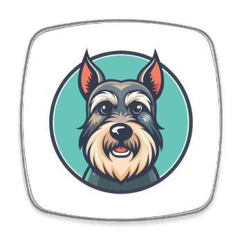 Cesky Terrier Hunderasse Cartoon Kawaii Clipart Haustier - Viereckiger Kühlschrankmagnet - Weiß - Vorne